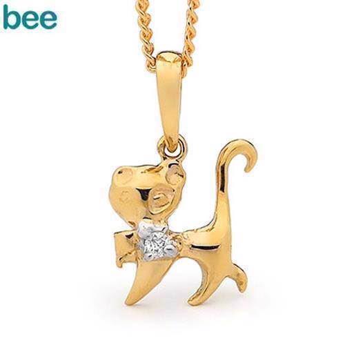 Image of Bee Jewelry Kittie Cat 9 kt guld collier blank, model 65464